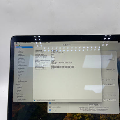 2020 Apple MacBook Pro 13.3" i5 2.0GHz 16GB RAM 512GB SSD Space Gray A2251