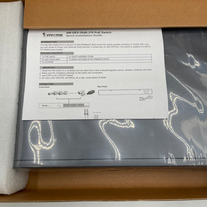 New Vivotek AW-GEV-264B-370 Web Smart Managed Switch VIO100152600