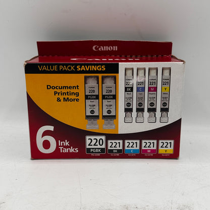 New Canon 6 ink tank  PGBK BK C M Y PGI-220BK