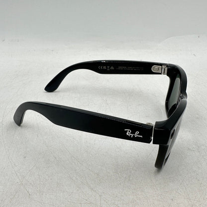 Ray-Ban Meta Wayfarer 019D Smart Glasses RW4006 Shiny Black/G15 Green Plano