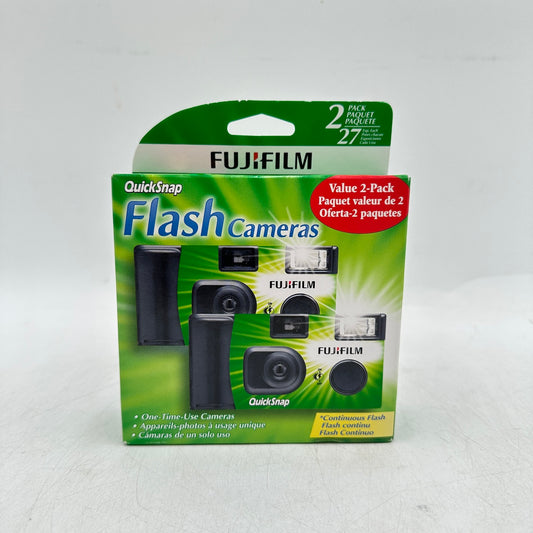 New Fujifilm QuickSnap Flash Camera-2 Pack One-Time Use Cameras