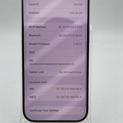 Factory Unlocked Apple iPhone 16 Pro 256GB Natural Titanium MYMK3LL/A