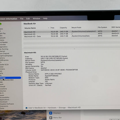 2022 Apple MacBook Air 13.6" M2 8C GPU 3.5GHz 8GB RAM 256GB SSD A2681
