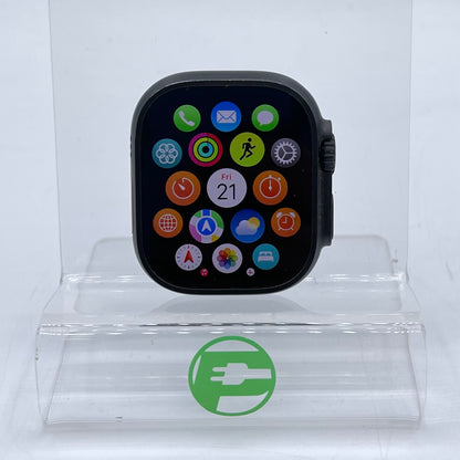 Unlocked Apple Watch Ultra 2 49MM Black Titanium Black Ocean Band  MX4P3LW/A