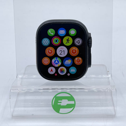 Unlocked Apple Watch Ultra 2 49MM Black Titanium Black Ocean Band  MX4P3LW/A