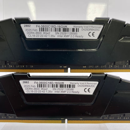 G.Skill Ripjaws V 16GB (2x8GB) RAM DDR4 3600MHz F4-3600C18D-16GVK