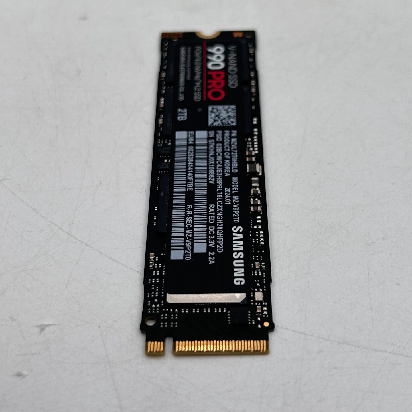 Samsung 2280mm 990 Pro 2TB M.2 NVMe Gen 4.0 x 4 SSD MZ-V9P2T0