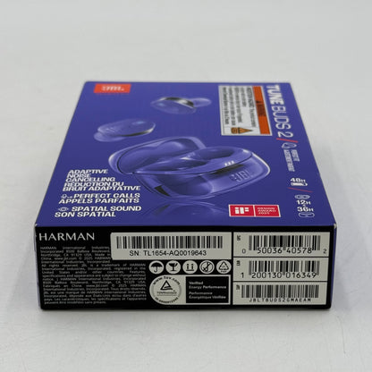 New JBL Tune Buds 2 In-Ear Wireless Headphones Ghost Purple JBLTBUDS2GMAEAM