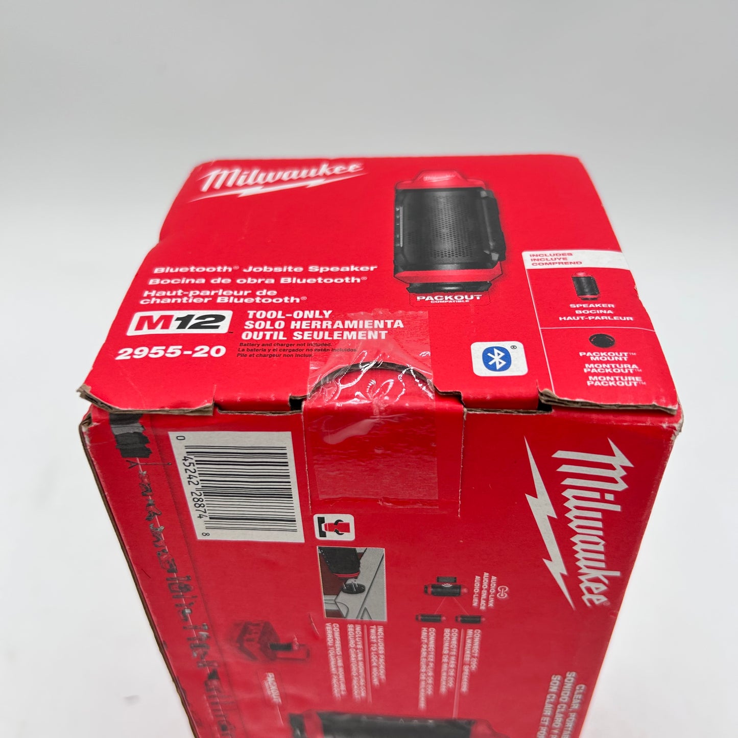 New Milwaukee 2955-20 M12 12V Bletooth Jobsite Speaker
