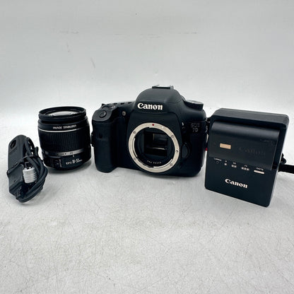 Canon EOS 7D 18.0MP Digital SLR Camera 47463 SC w/ 18-55mm Lens & Extras