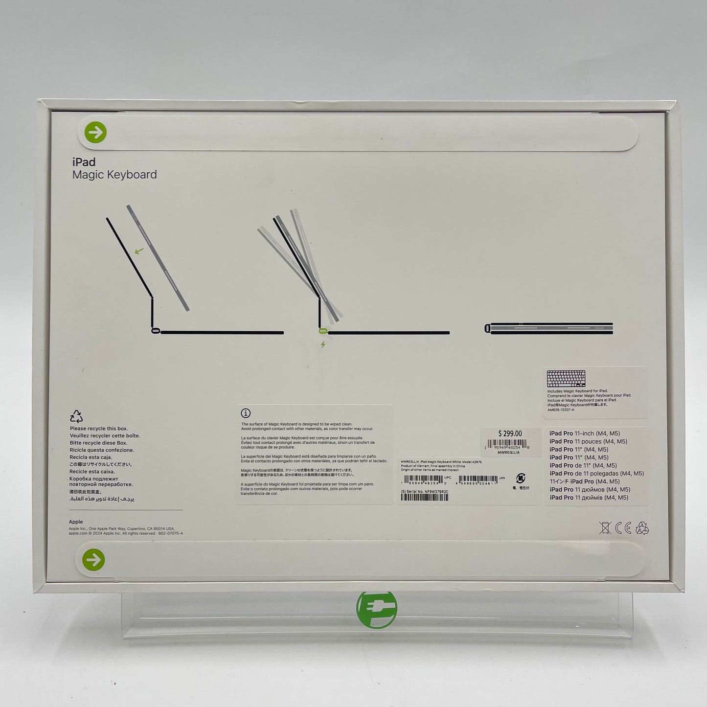 New Apple Magic Keyboard for iPad Pro 11" Keyboard Folio Case White MWR03LL/A