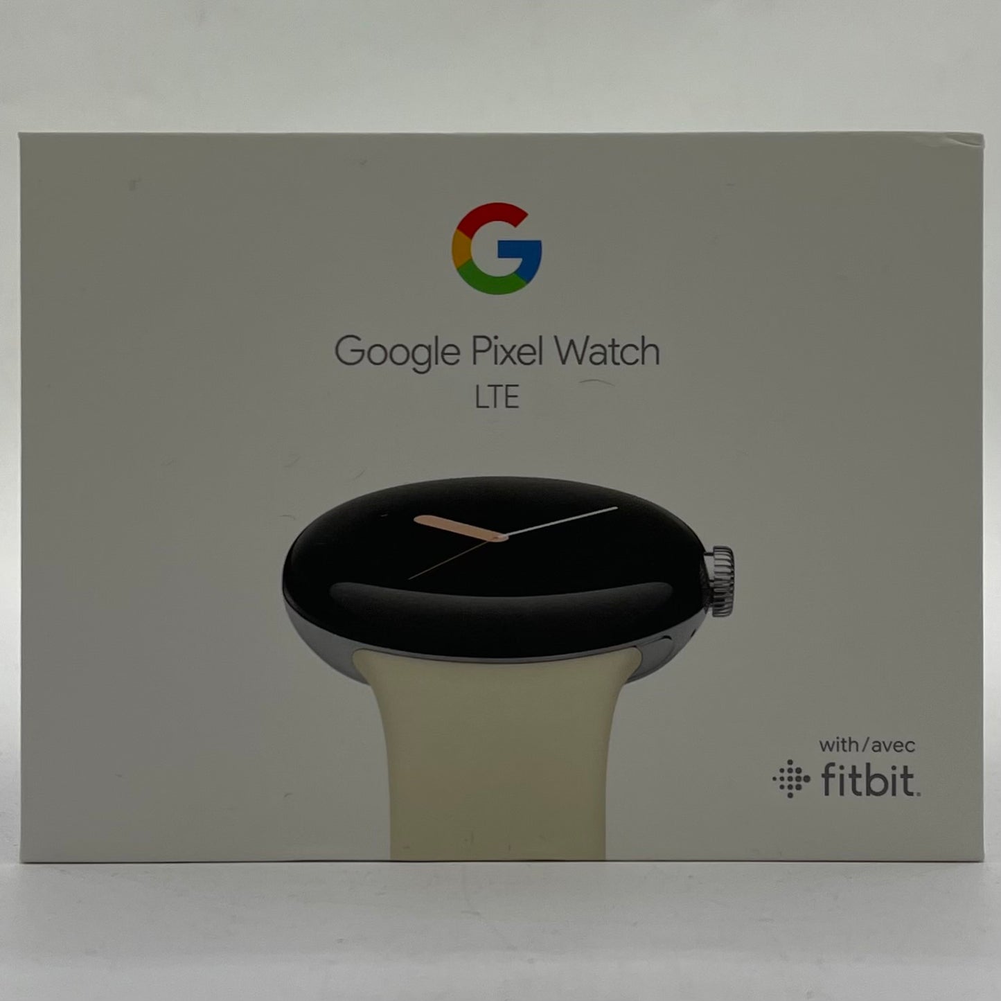 New Google Pixel Watch LTE GWT9R Polished Silver Case Chalk Active band