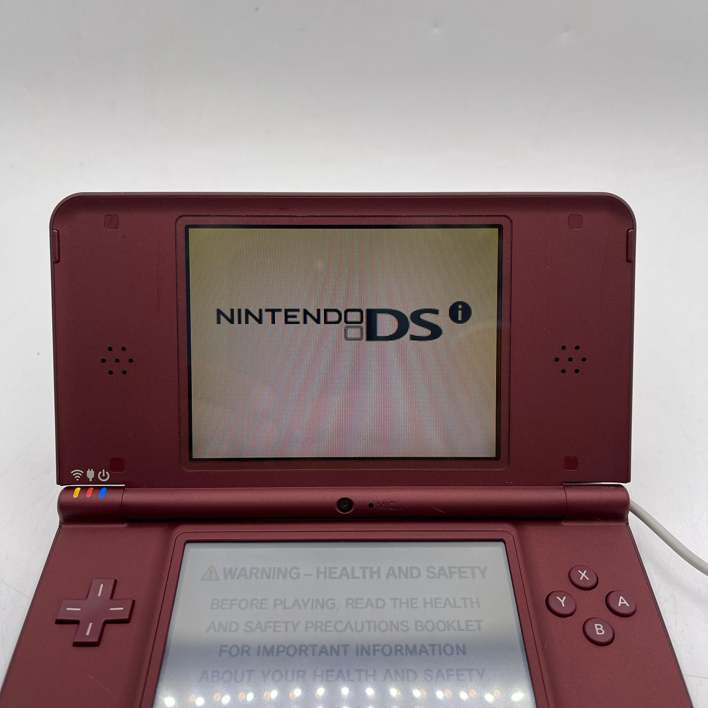 Broken Nintendo DSi XL Handheld Game Console TWL-001 Burgundy Power Issue