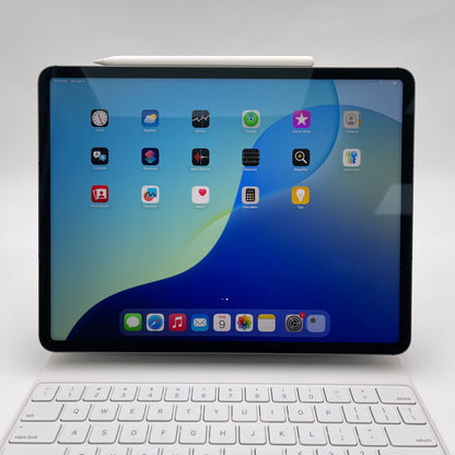 Unlocked Apple iPad Pro 12.9" 5th Gen 2TB Silver NHP43LL/A w/ Pencil & Keyboard