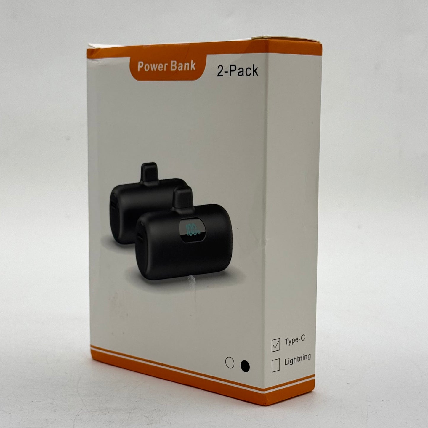 New Generic 5500mAh 2-Pack 18.5W Power Bank HX45X2 Black/White