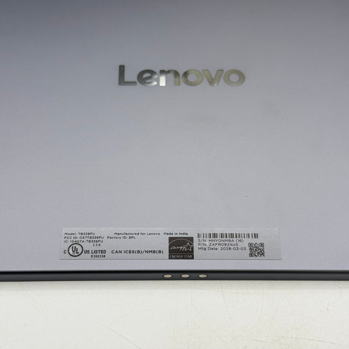 WiFi Only Lenovo Idea Tab 128GB Luna Grey TB336FU