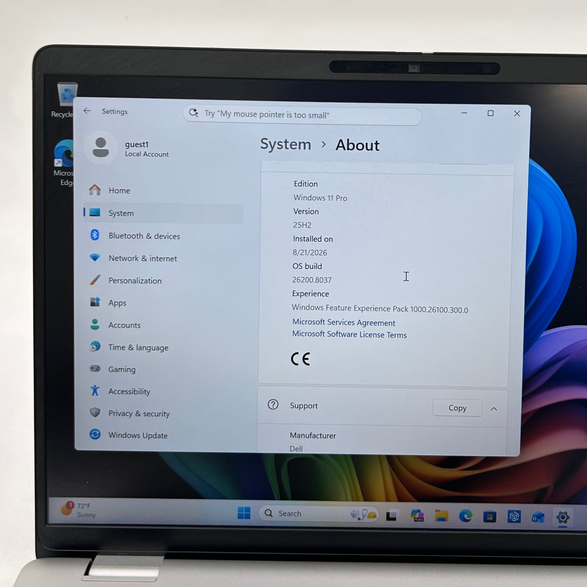 Dell Pro 14 Plus PB14250 14" Core Ultra 7 266V 2.2GHz 16GB RAM 512GB SSD