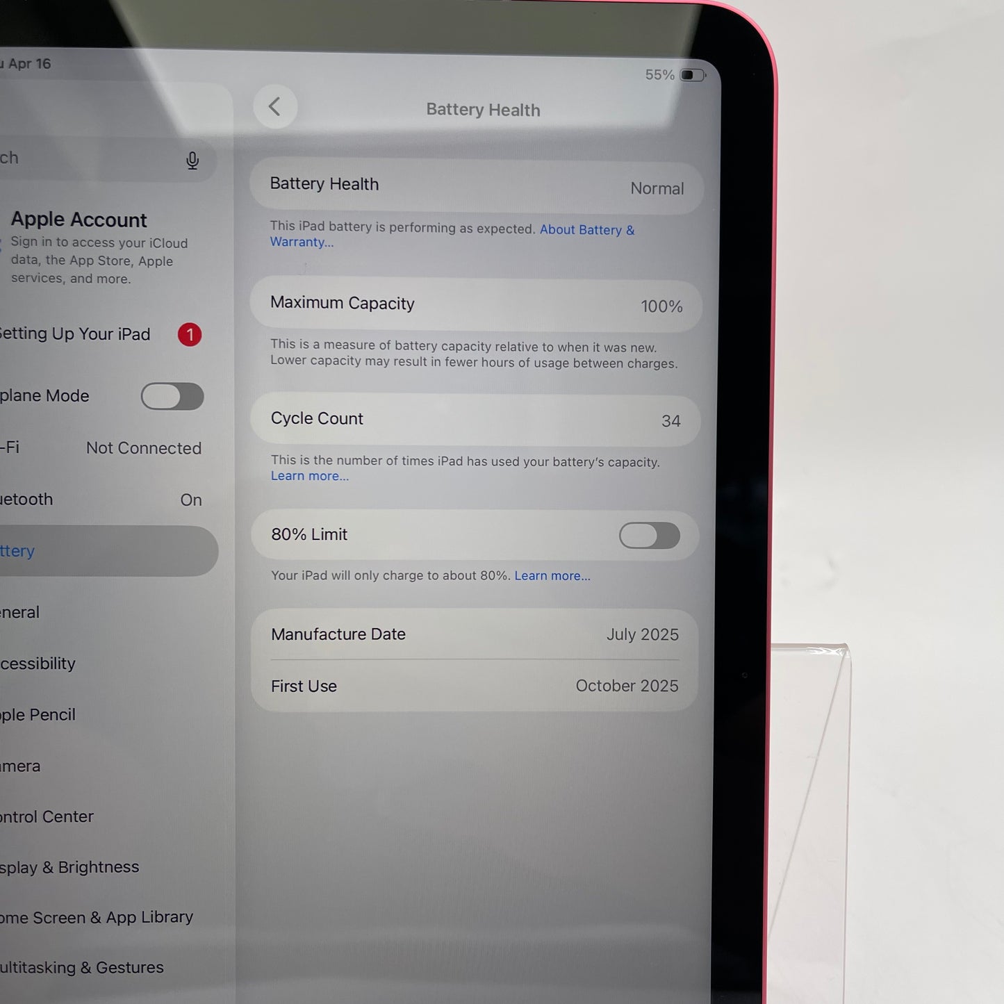 WiFi Only Apple iPad 11" (A16) 128GB Pink MD4E4LL/A