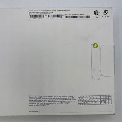 New Apple Magic Keyboard with Numeric Keypad White A1843 Keyboard
