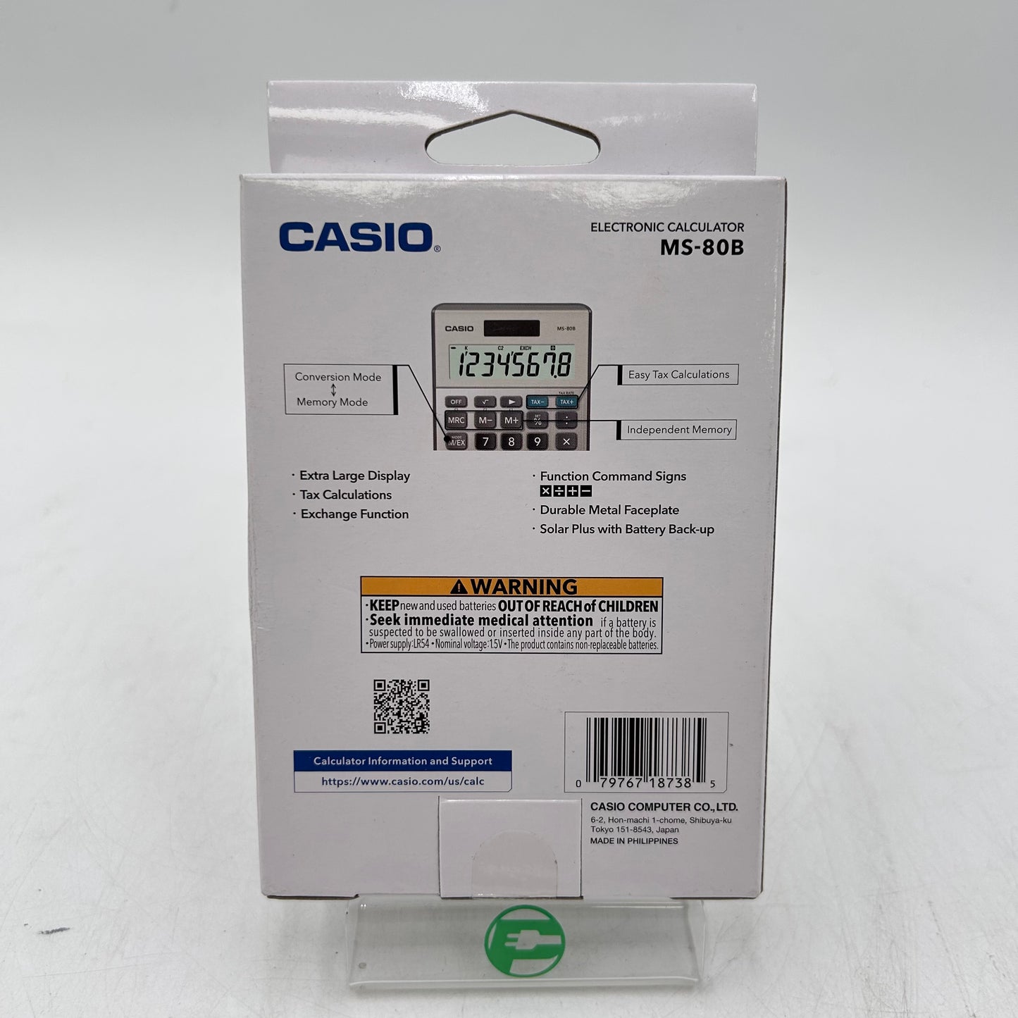 New Casio MS-80B Electronic Calculator