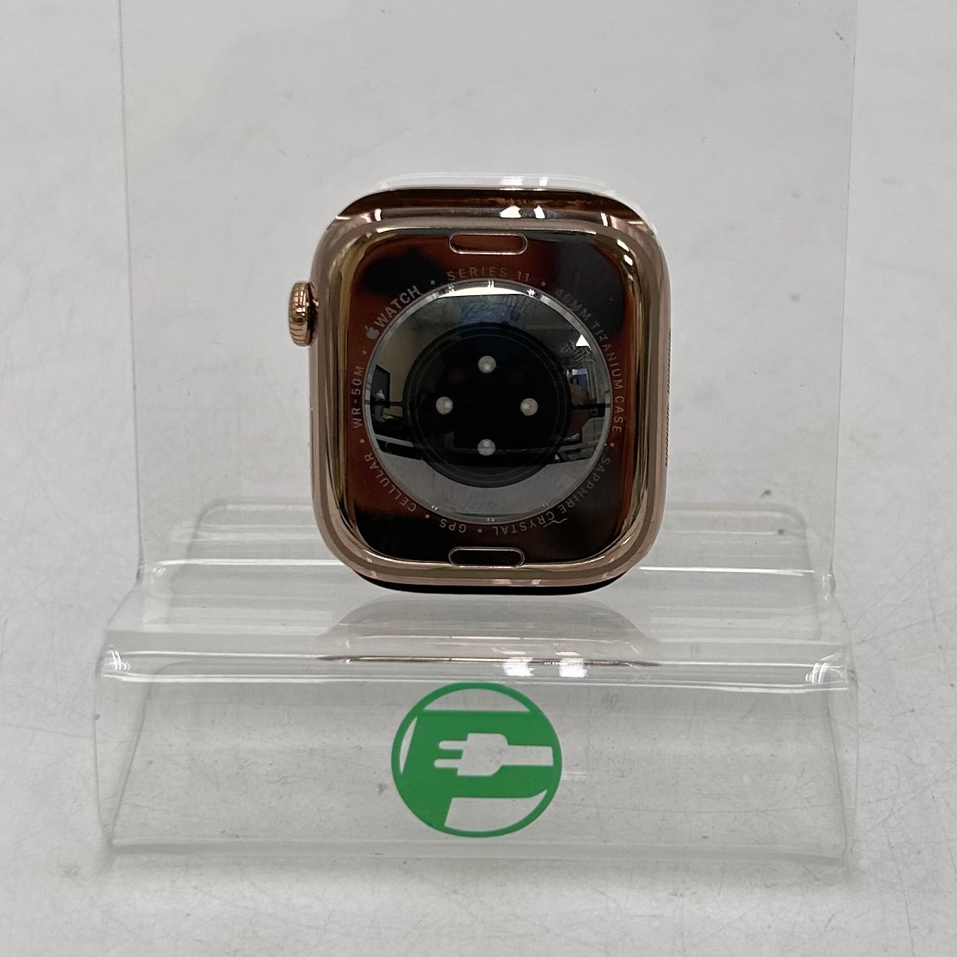 Unlocked Apple Watch Series 11 46MM Gold Titanium Black Sport Band MFC34LW/A