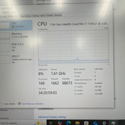 Lenovo ThinkPad X1 CARBON GEN 9 14" i7-1185G7 3.0GHz 16GB RAM 512GB SSD