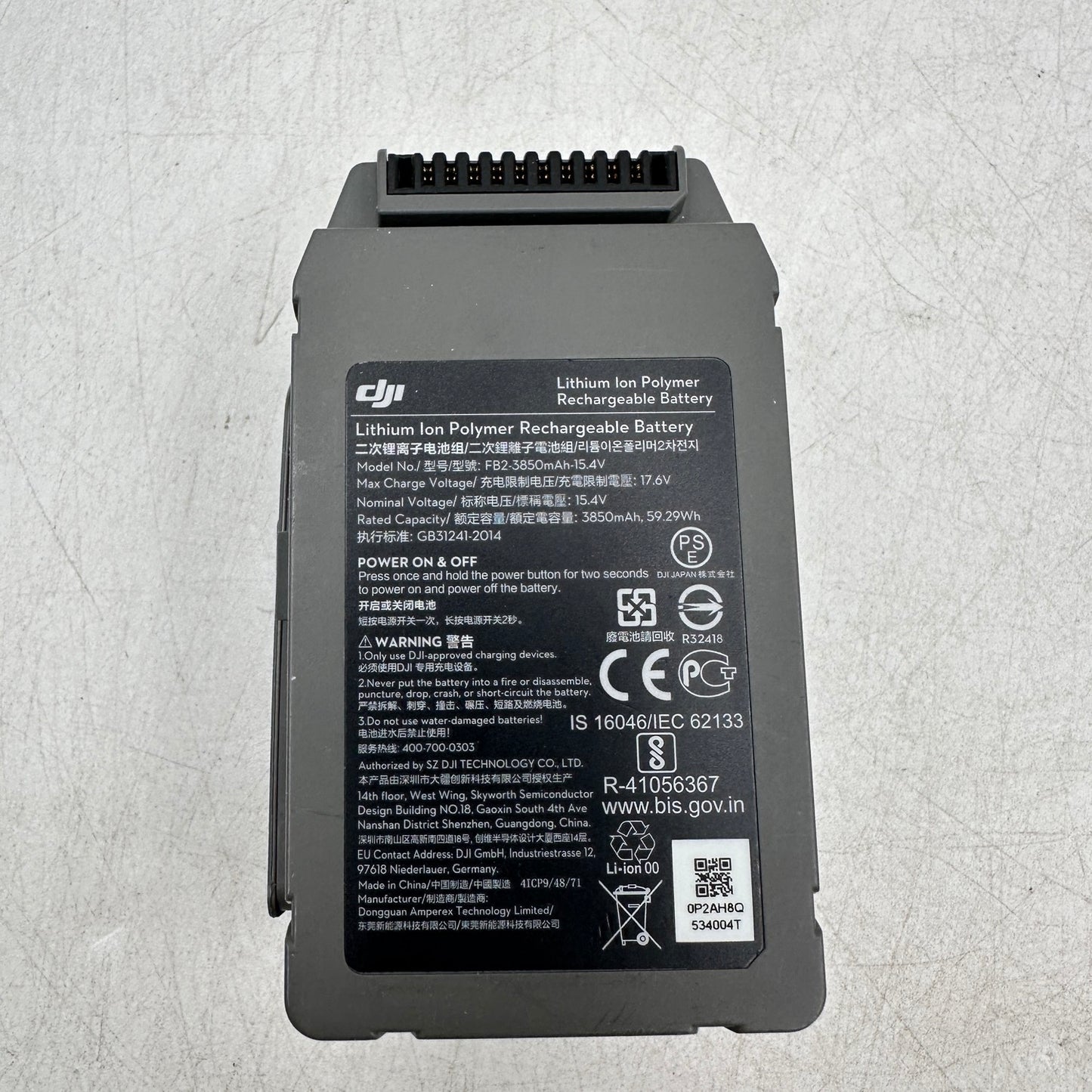 DJI Lithium Ion Polymer Rechargeable Battery FB2 Drone Flight Battery