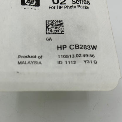 New HP 02 Series CB283W Cyan Ink Cartridge Pack of 3