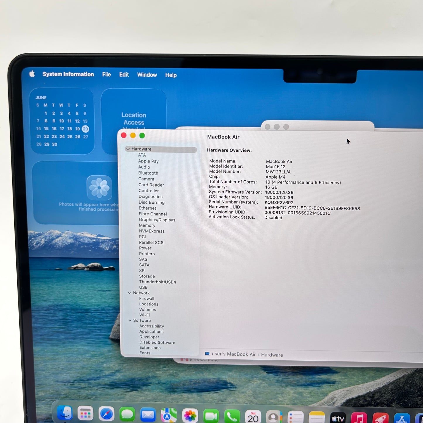 2025 Apple MacBook Air 13" M4 8C GPU 4.5GHz 16GB RAM 256GB SSD A3240