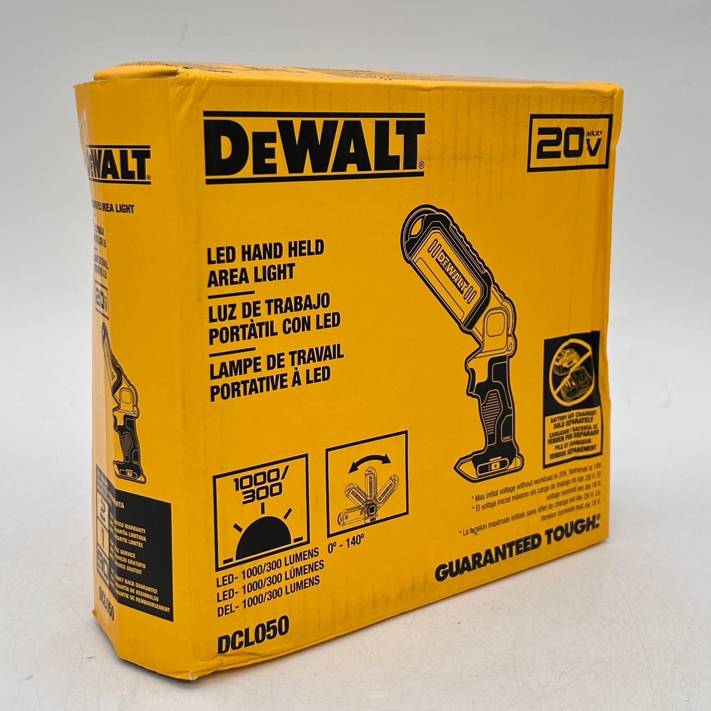 New DeWalt DCL050 20V MAX LED Handheld Area Light