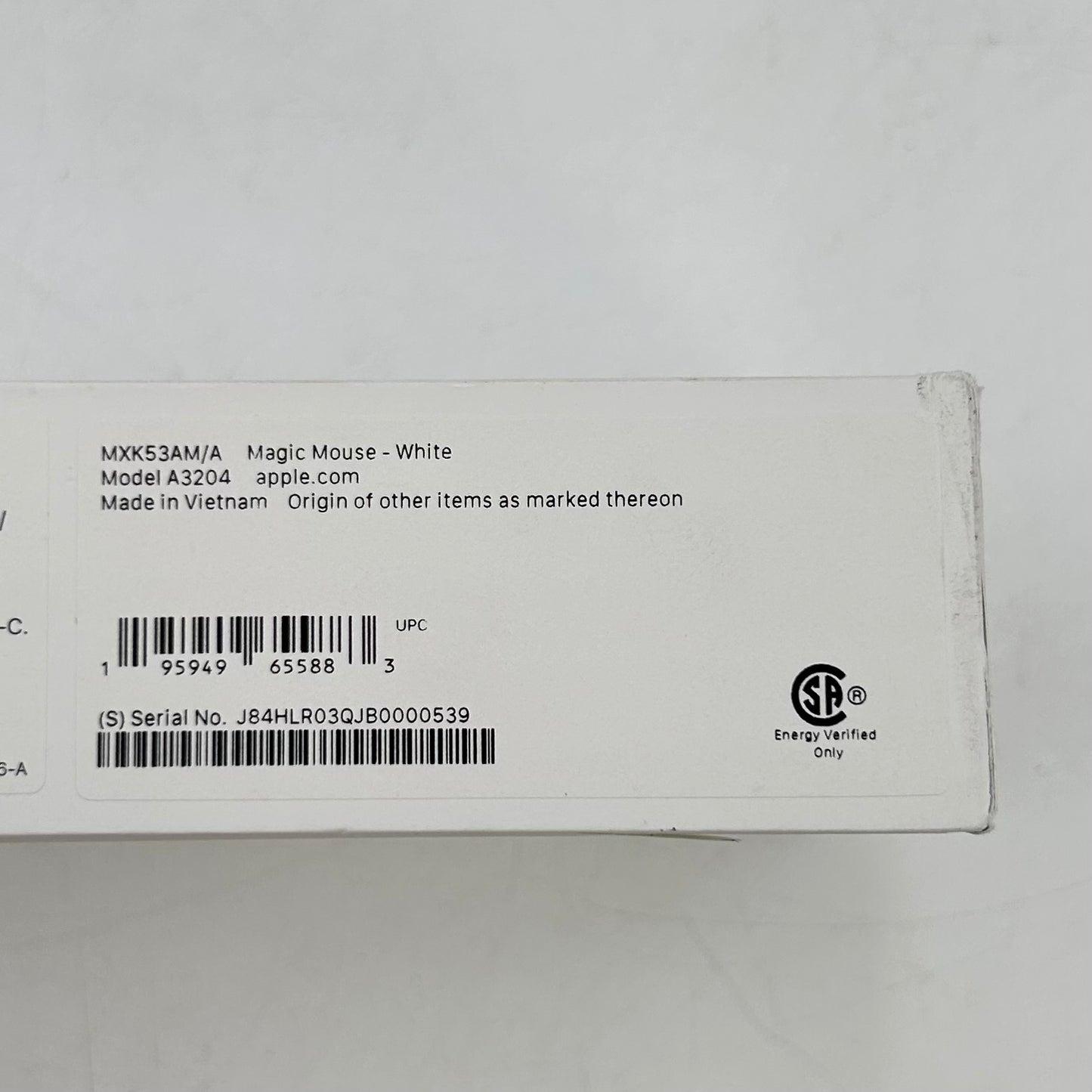 New Apple Magic Mouse A3204 White