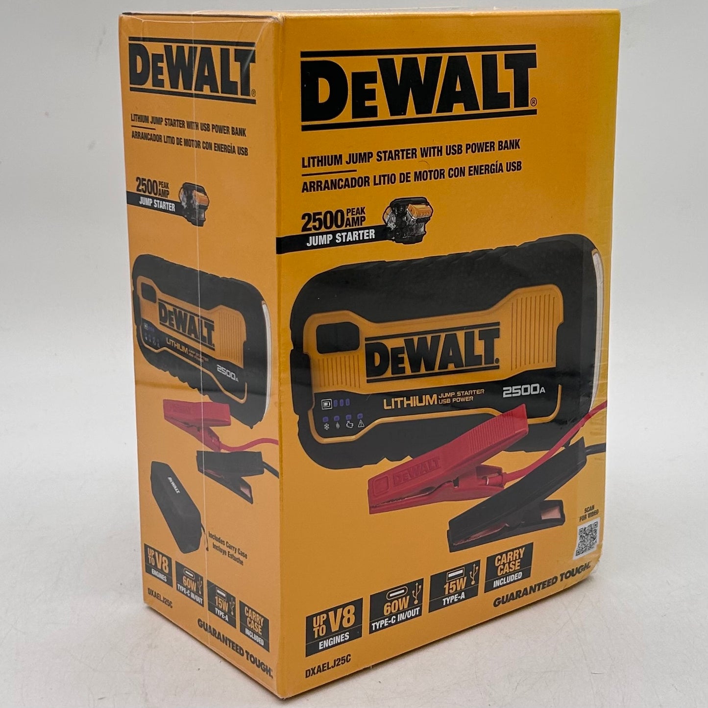 New DeWalt DXAELJ25C 12V Lithium Jump Starter with USB Power Bank