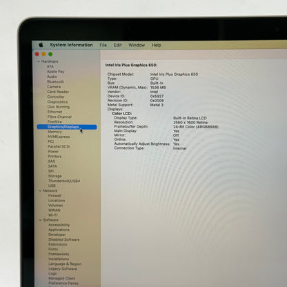 2017 Apple MacBook Pro 13.3" i5 3.1GHz 8GB RAM 256GB SSD Space Gray A1706 READ