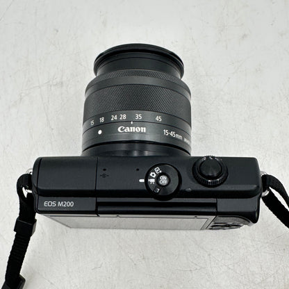 Canon EOS M200 24.1MP Mirrorless Camera w/ 15-45mm Lens
