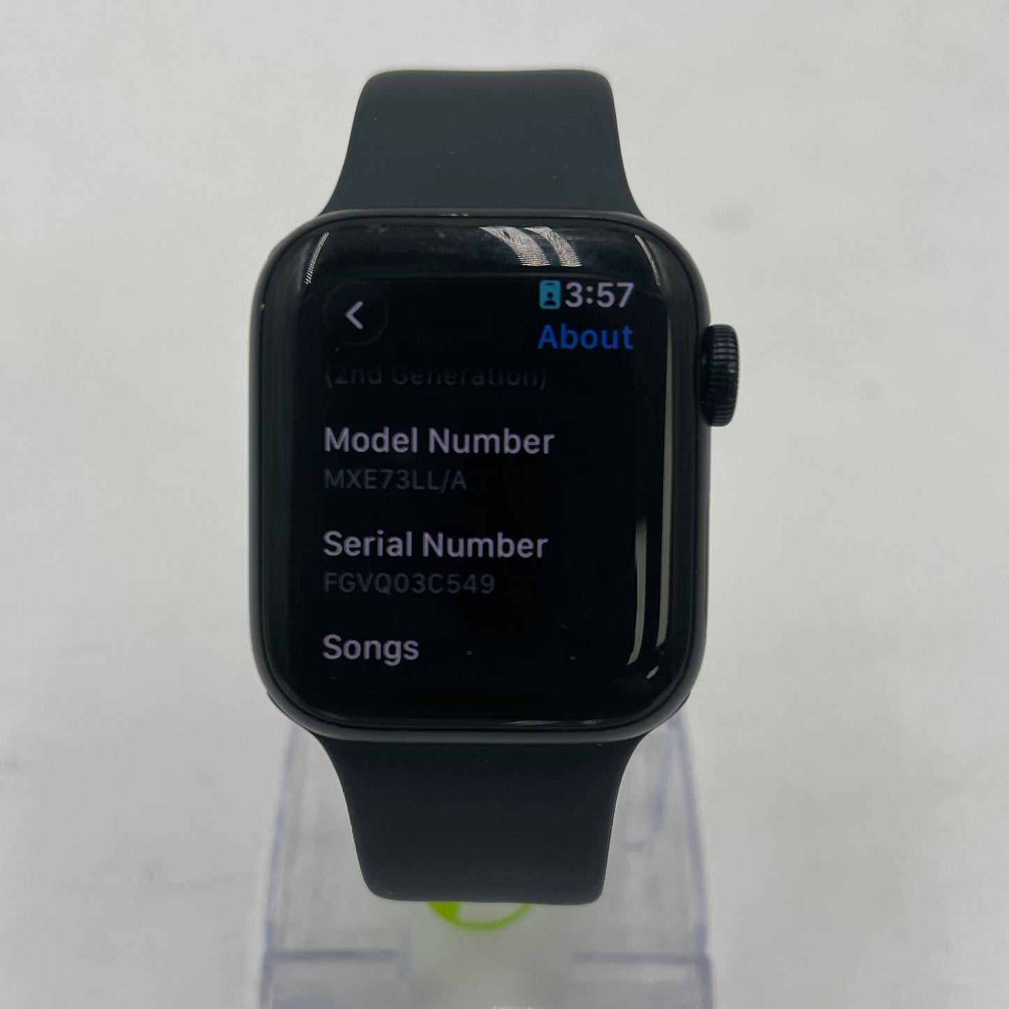 GPS Only Apple Watch SE 2nd Gen 40MM Midnight Aluminum Black Sport Band