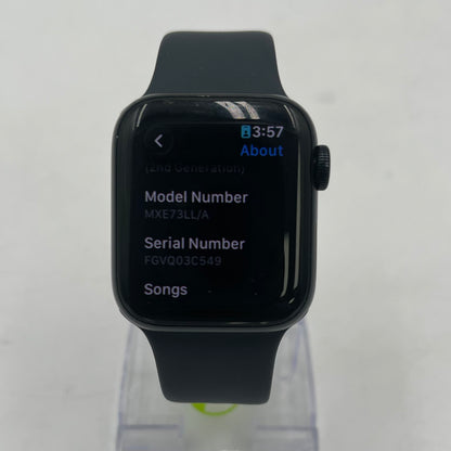 GPS Only Apple Watch SE 2nd Gen 40MM Midnight Aluminum Black Sport Band