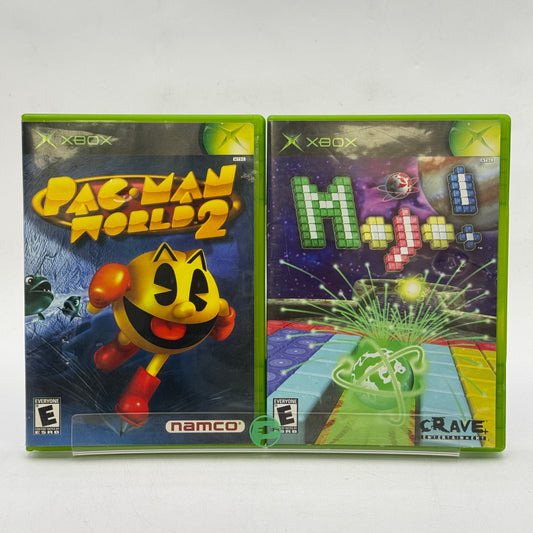 Lot of 2 Microsoft Original Xbox Games: Pac Man World 2 / Mojo!