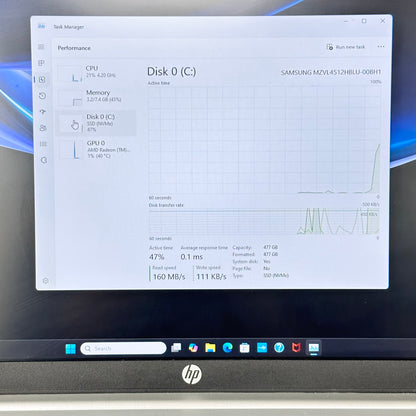 HP Laptop 17-cp3005dx 17" Ryzen 5 7430u 2.3GHz 8GB RAM 512GB SSD *READ