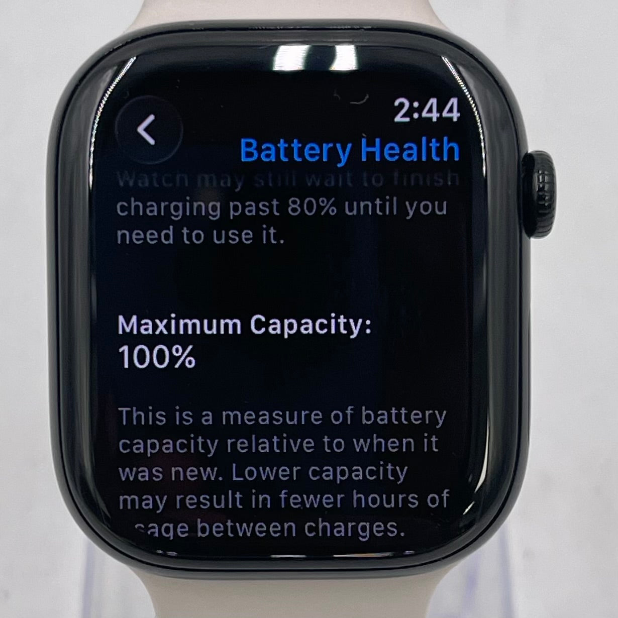 Unlocked Apple Watch Series 11 46MM Jet Black Aluminum Starlight Sport Band 