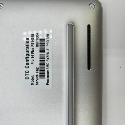 Dell Pro 14 Plus PB14255 14" Ryzen AI 7 Pro 350 2.0GHz 64GB RAM 256GB SSD