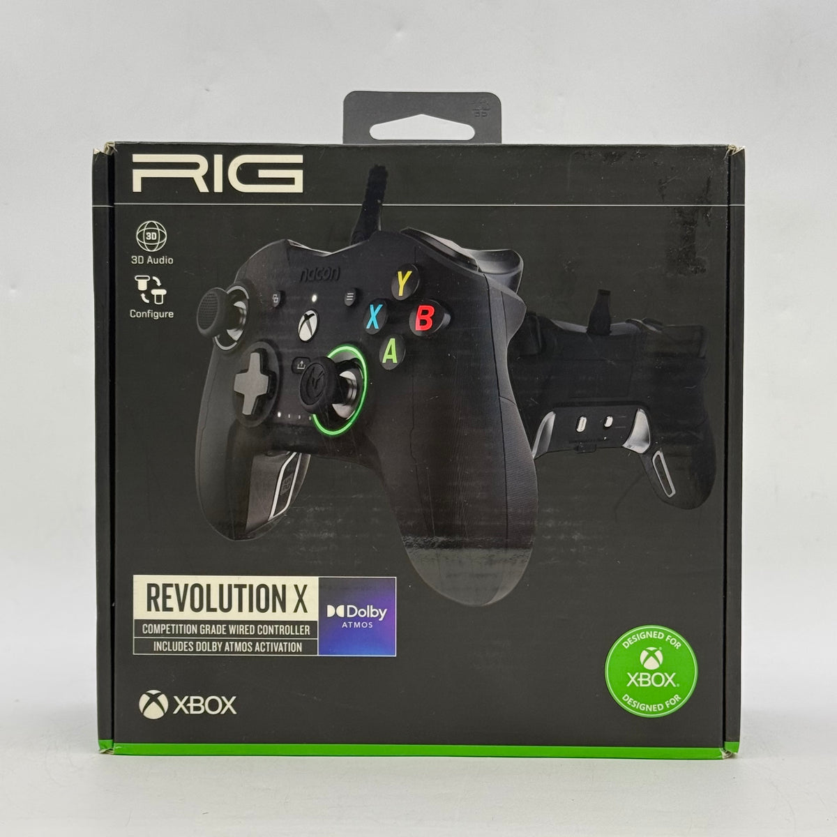 New Nacon RIG Revolution X Black 50-1149-01 Competition Grade Wired Controller