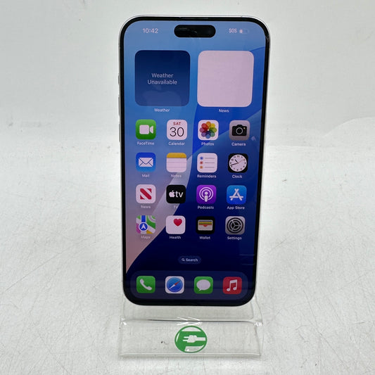 Unlocked Apple iPhone 15 Pro Max 256GB 18.5 White MU673LL/A FAIR READ