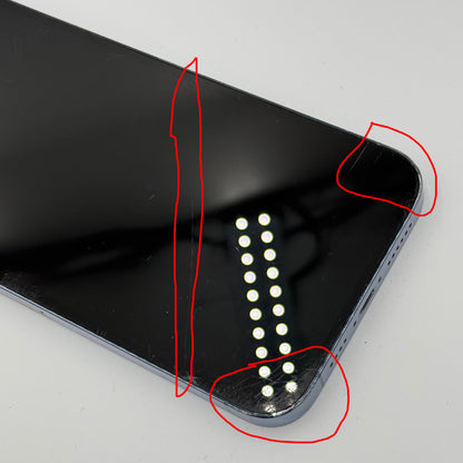 Broken Unlocked Apple iPhone 13 Pro Max 512GB Sierra Blue NLFE3LL/A Cracked Screen