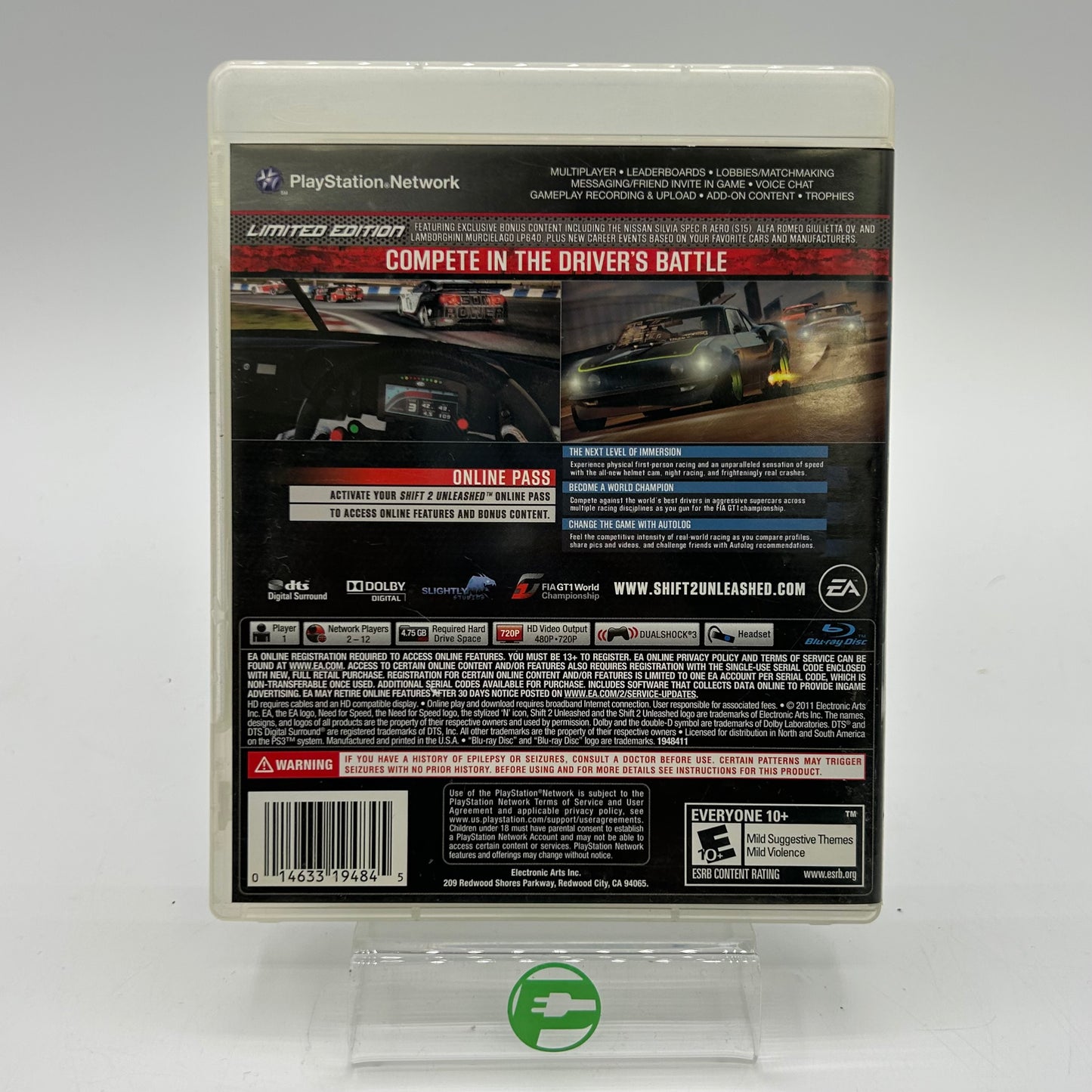 Limited Edition Shift 2 Unleashed  (Sony PlayStation 3 PS3, 2011)