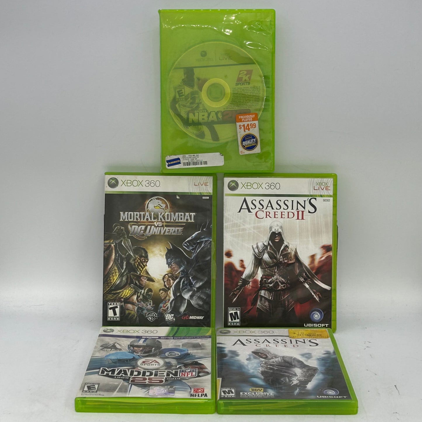 Lot of 5 Microsoft Xbox 360 Games