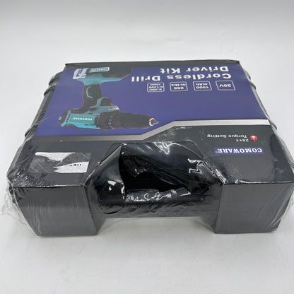 New Comoware TGDRILL-20V-ONE 20V Cordless Drill Driver Kit 25+1 Torque Setting