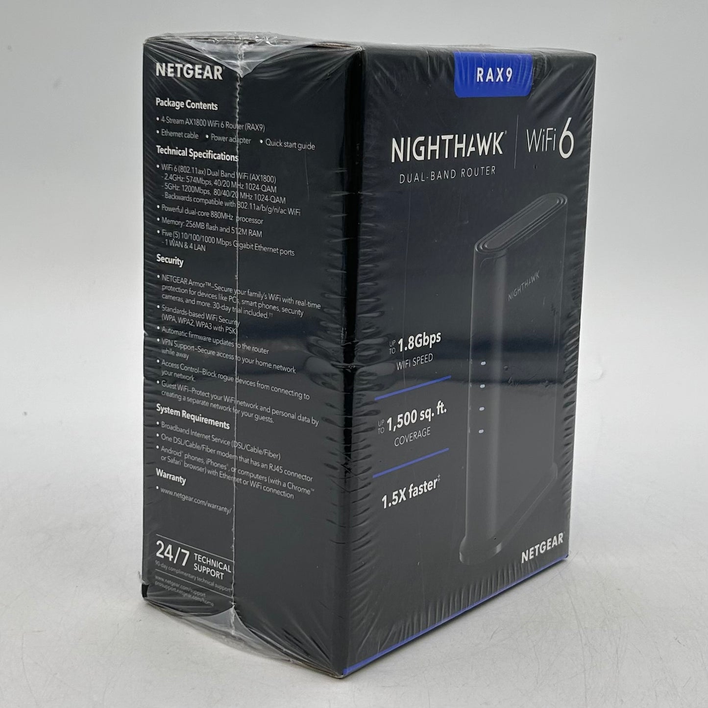 New NETGEAR Nighthawk AX1800 WiFi 6 RAX9-100PS Dual-Band Wireless Router