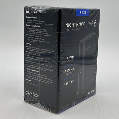 New NETGEAR Nighthawk AX1800 WiFi 6 RAX9-100PS Dual-Band Wireless Router