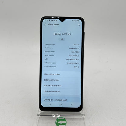 Factory Unlocked Samsung Galaxy A13 5G 4GB RAM 64GB SM-A136U Black
