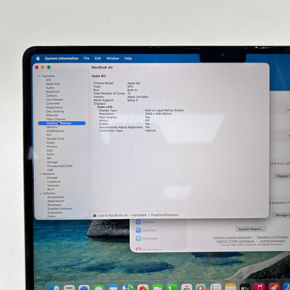 2022 Apple MacBook Air 13.6" M2 8C GPU 3.5GHz 8GB RAM 512GB SSD MLY23LL/A Read